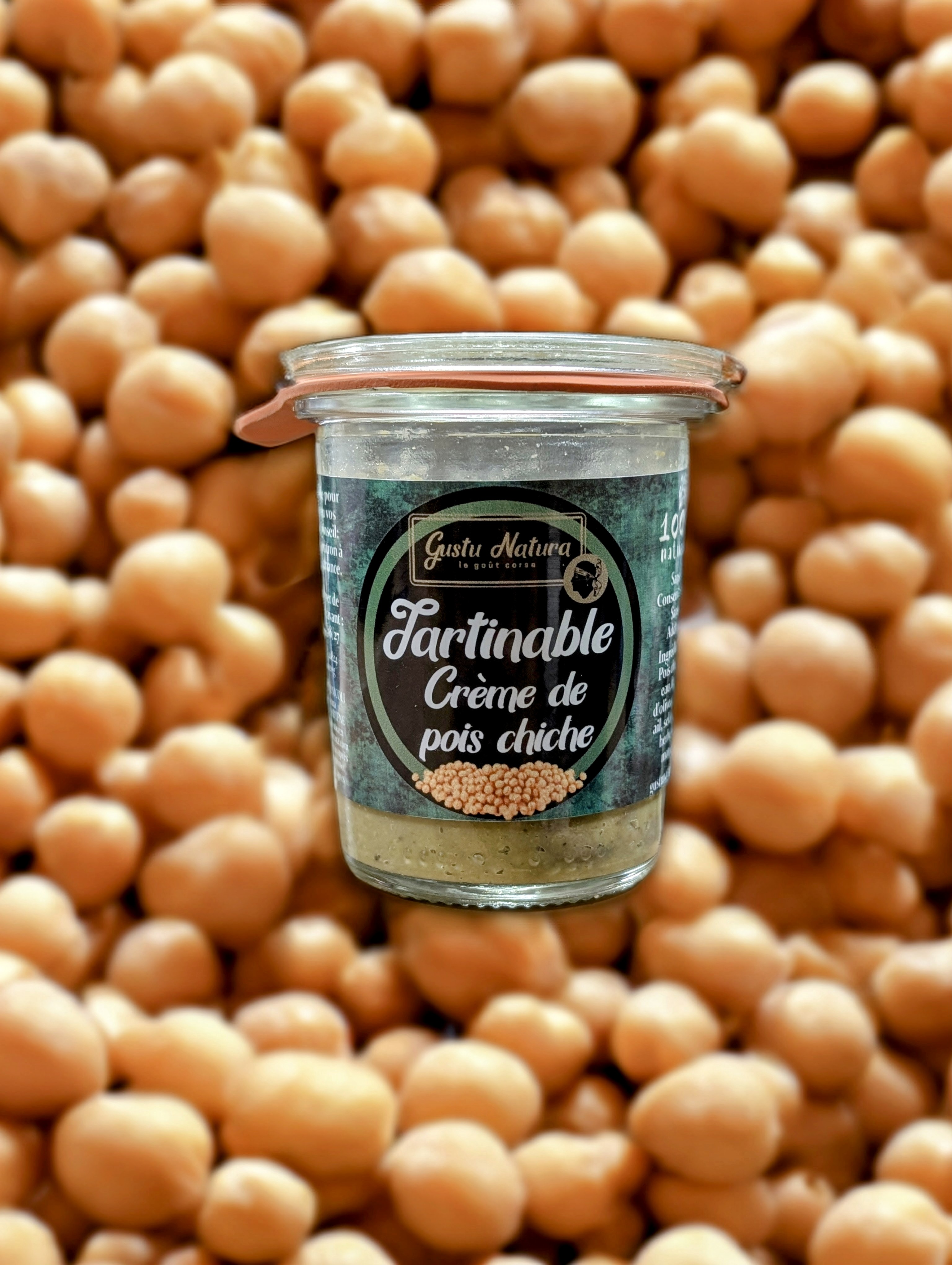 Tartinade crème de pois chiche aux herbes du maquis