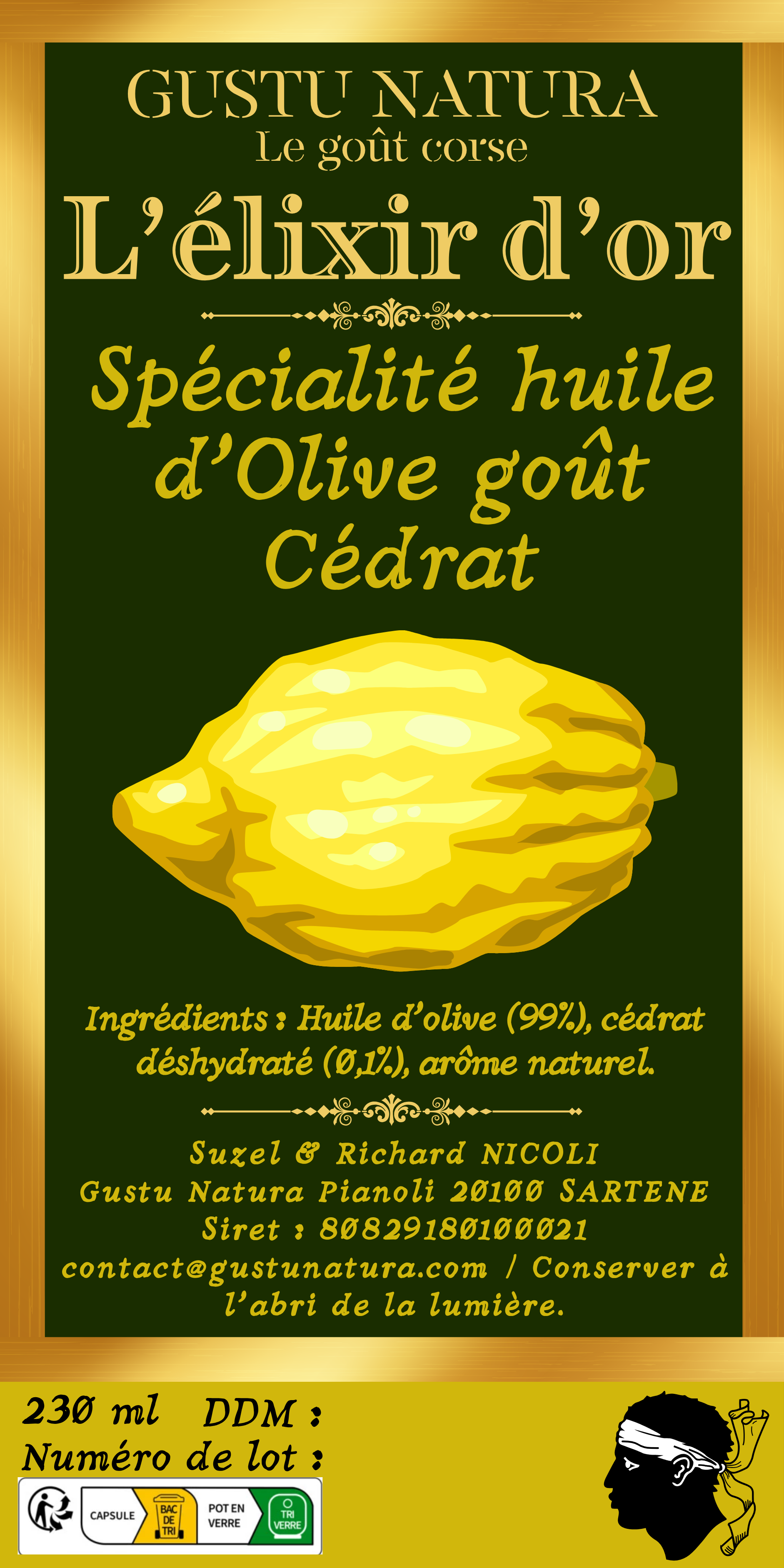 L'élixir d'or Cédrat