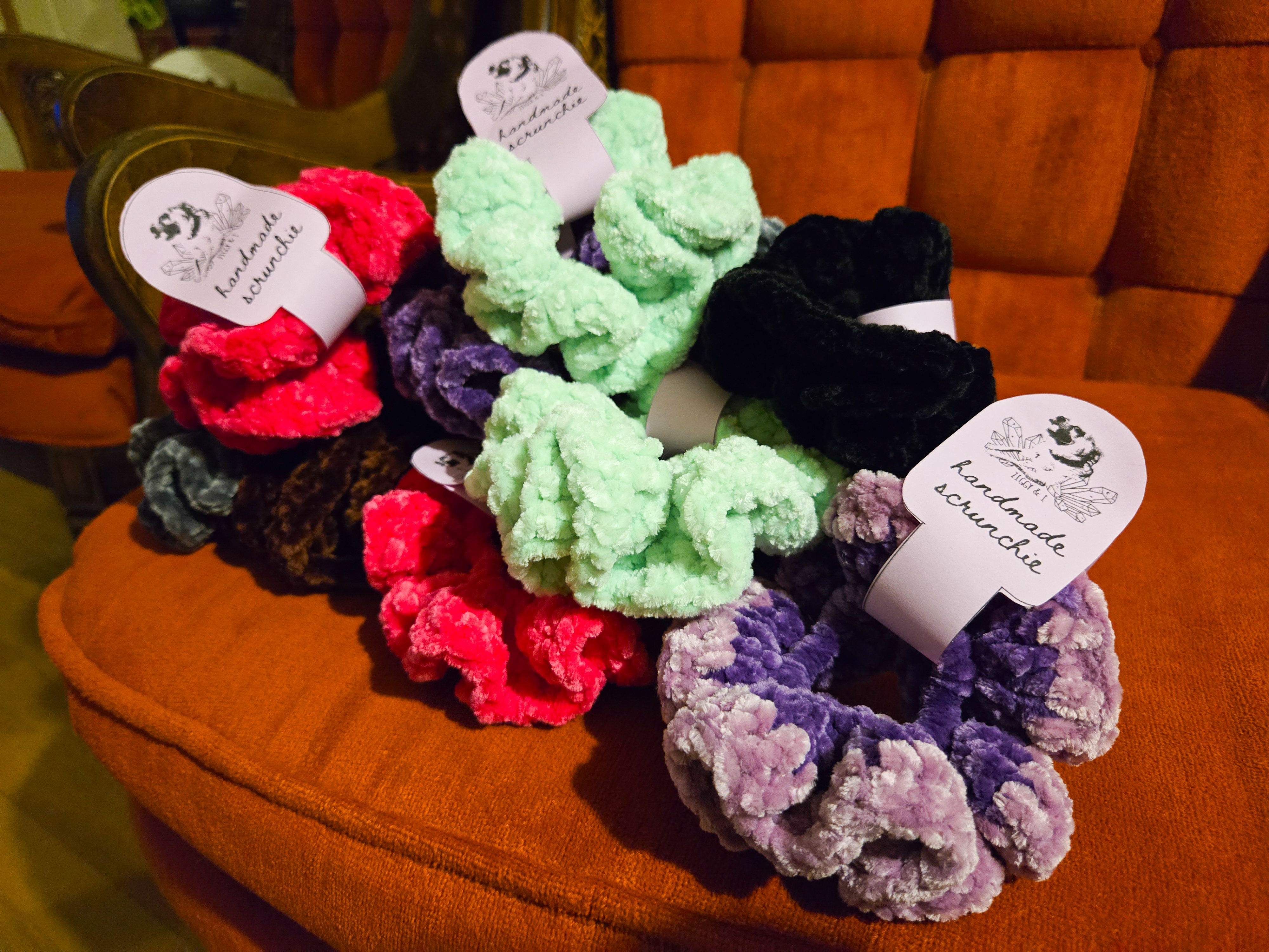 Chenille Crochet Scrunchies