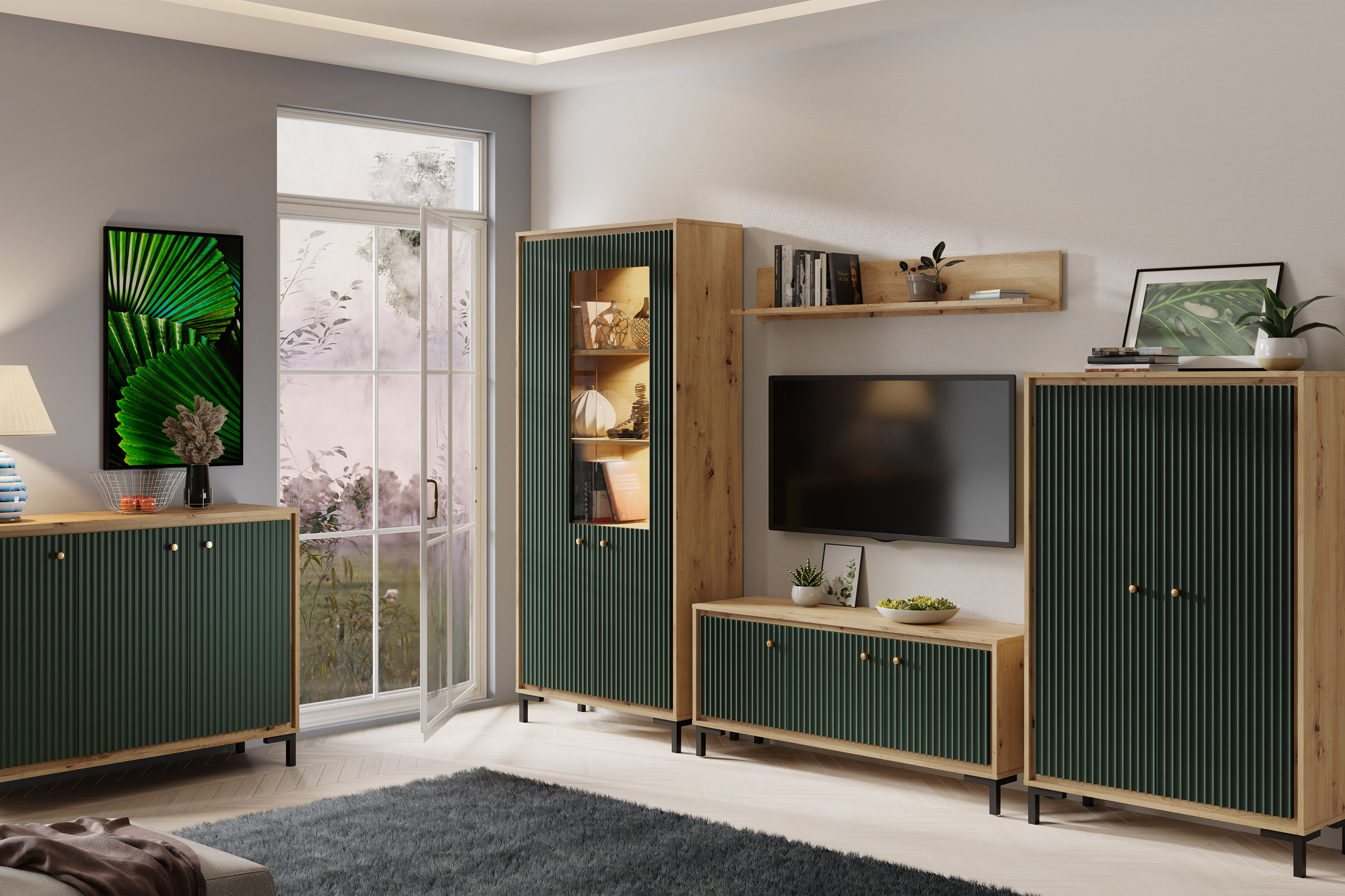 Sekcija Parii green / black / grey