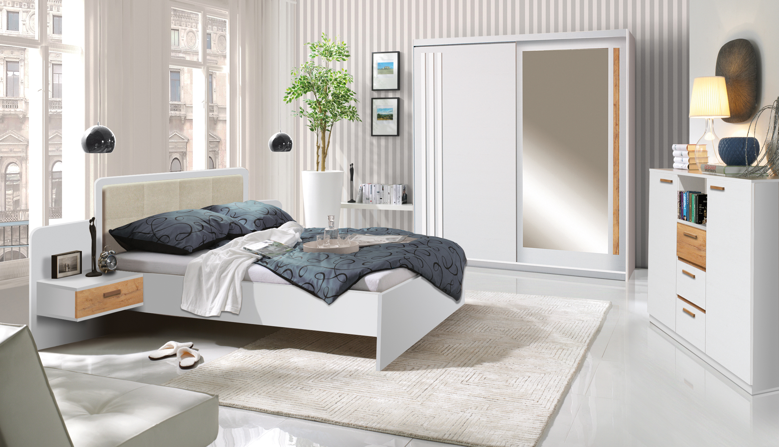 Lova Effect 160x200 su spintelėmis