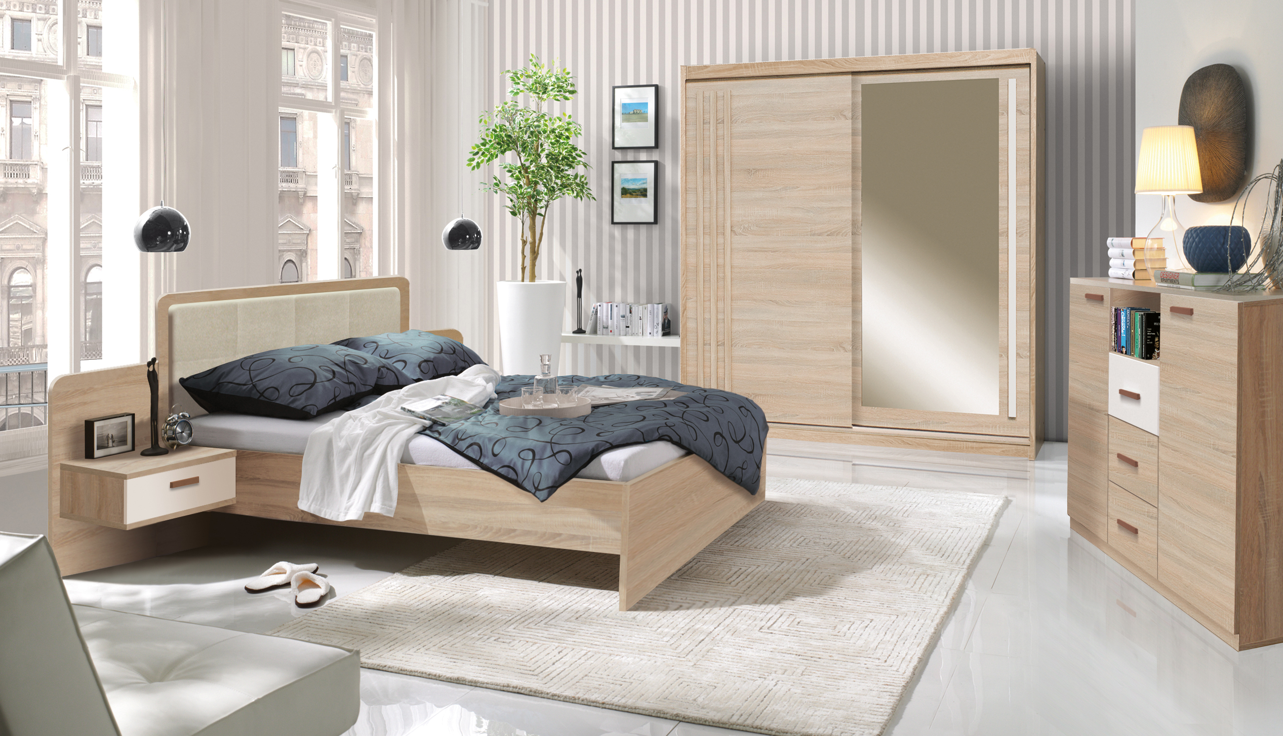 Lova Effect 160x200 su spintelėmis