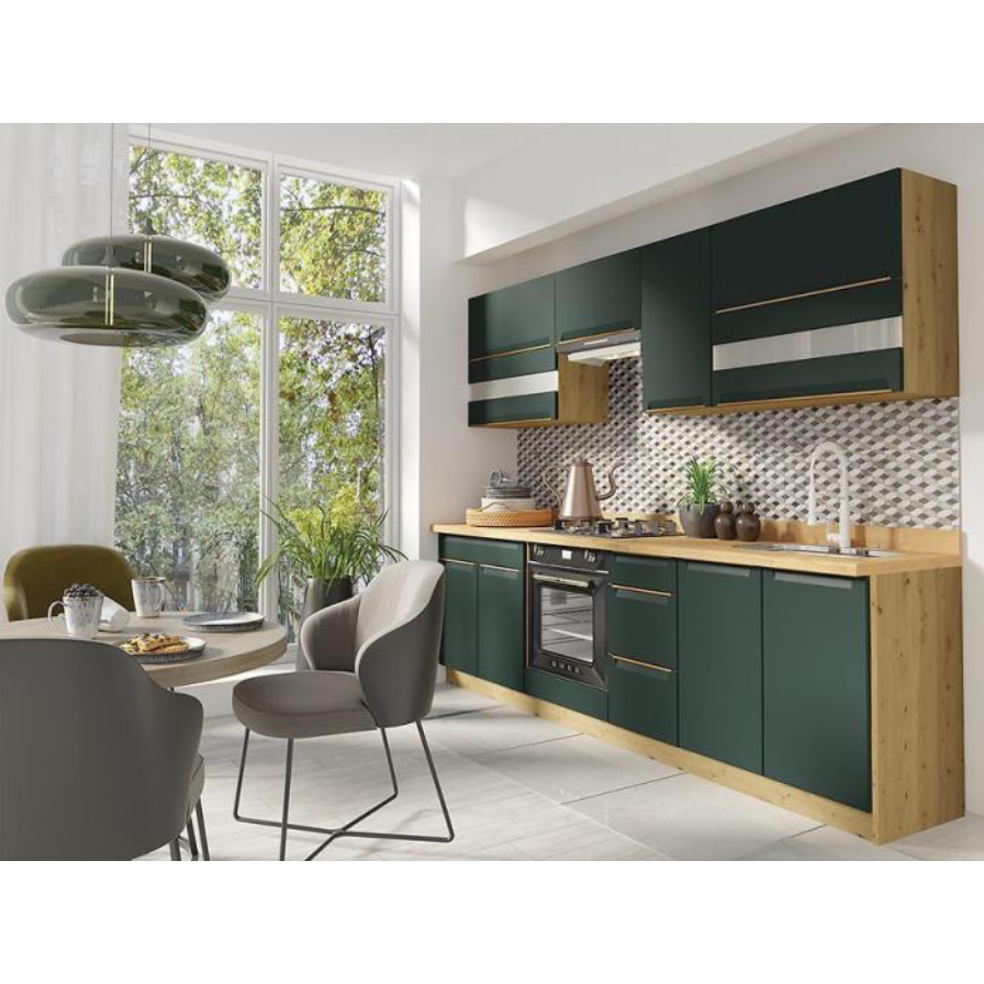 Virtuvės komplektas GLAMOUR - plotis 2,6 m