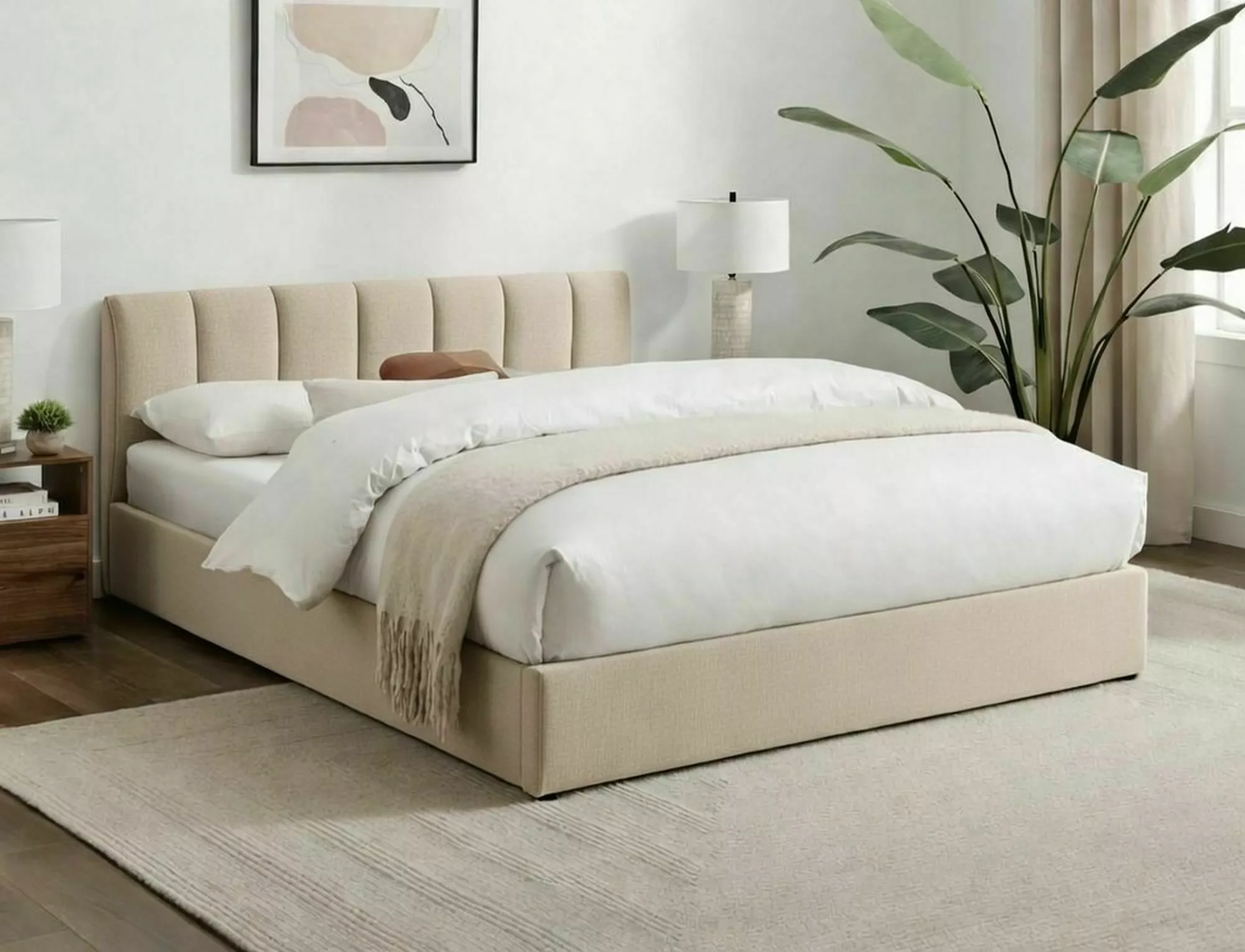 Miegamojo lova Montreal, su patalų dėže, grotelėmis