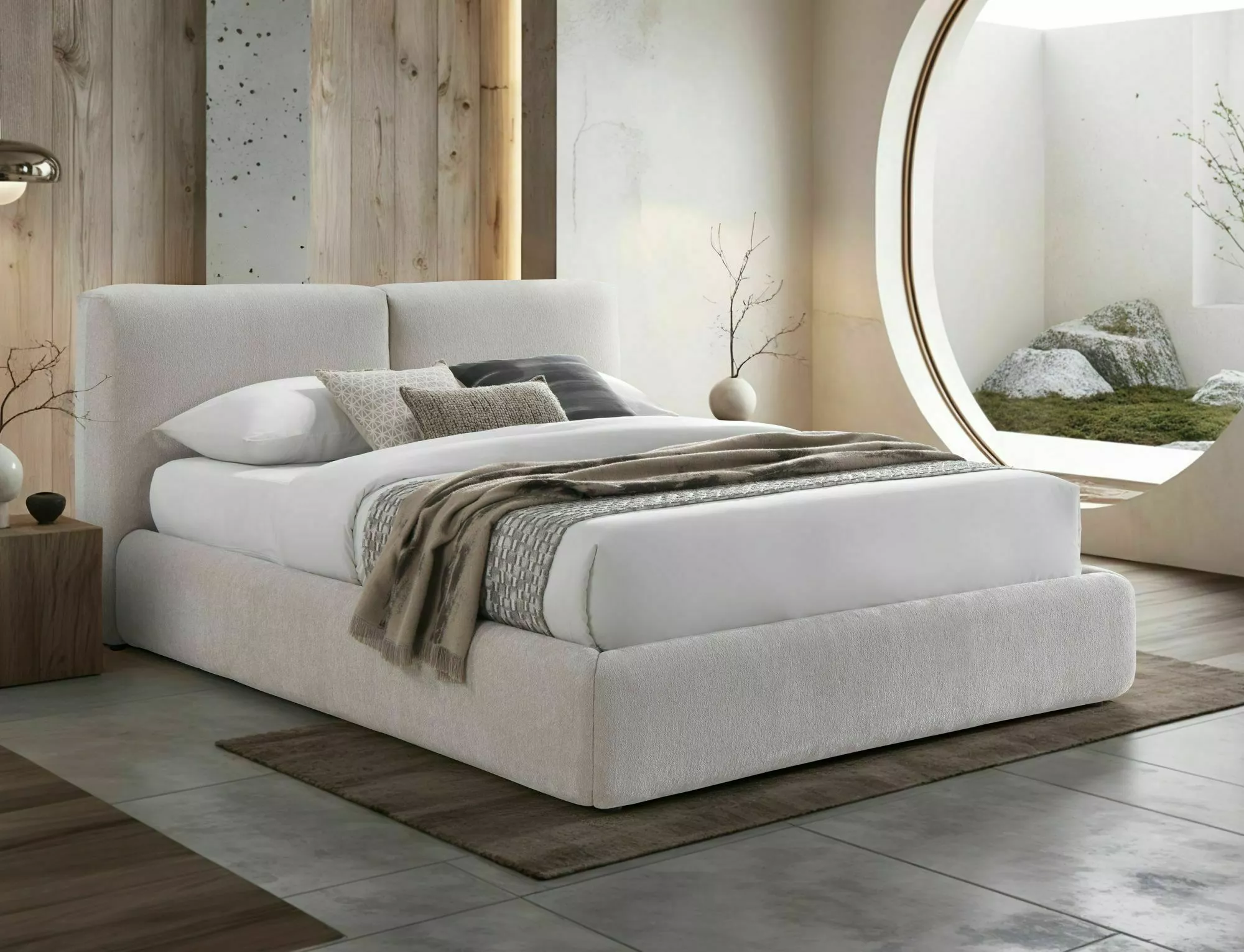 Miegamojo lova Modena, su patalų dėže, grotelėmis