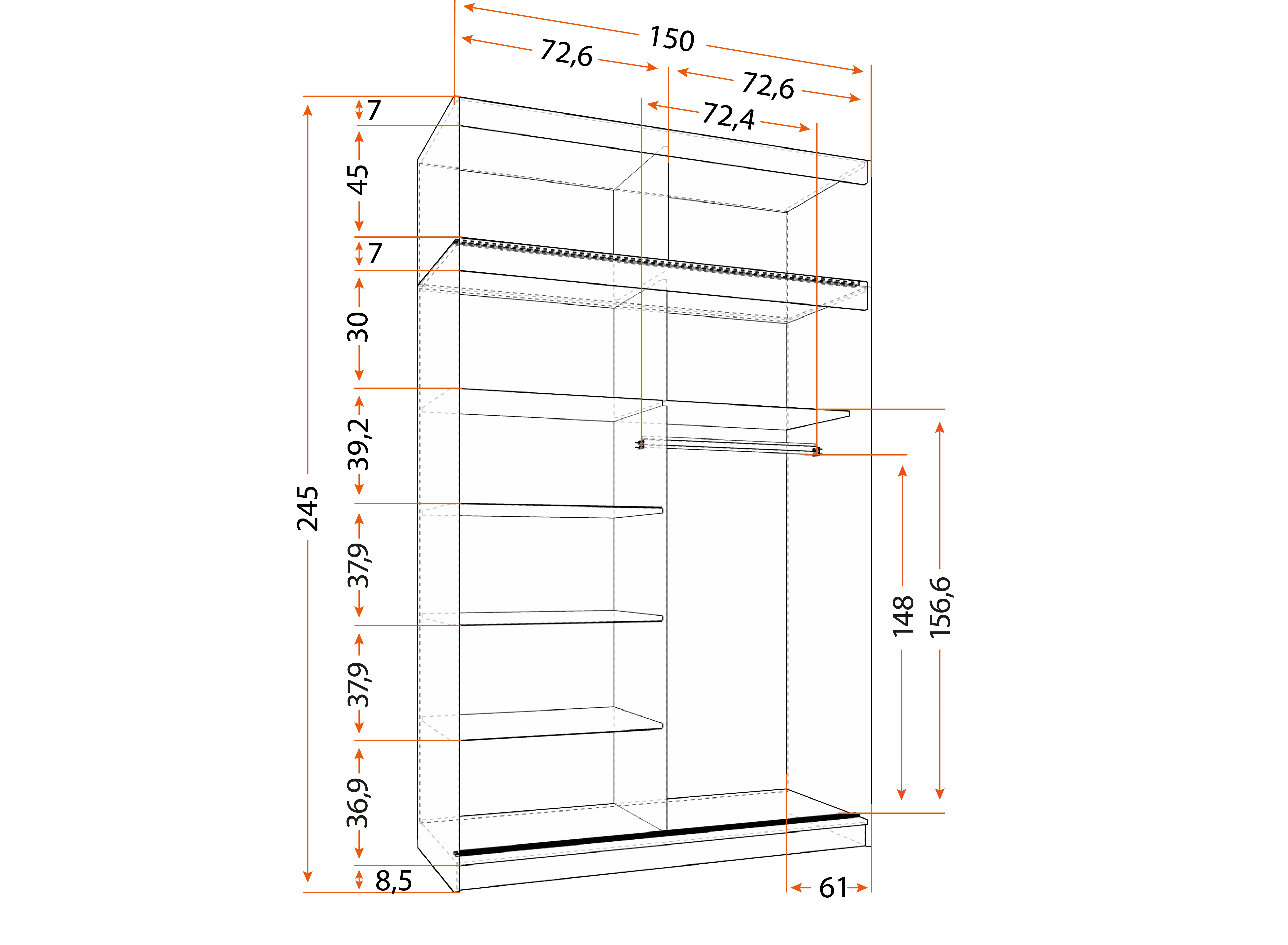 Spinta stumdomomis durimis su antresolėmis Vesta 05