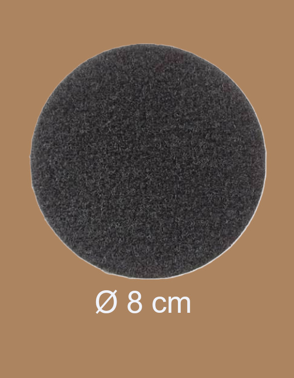 Disque scratch femelle noir Ø 8 cm.