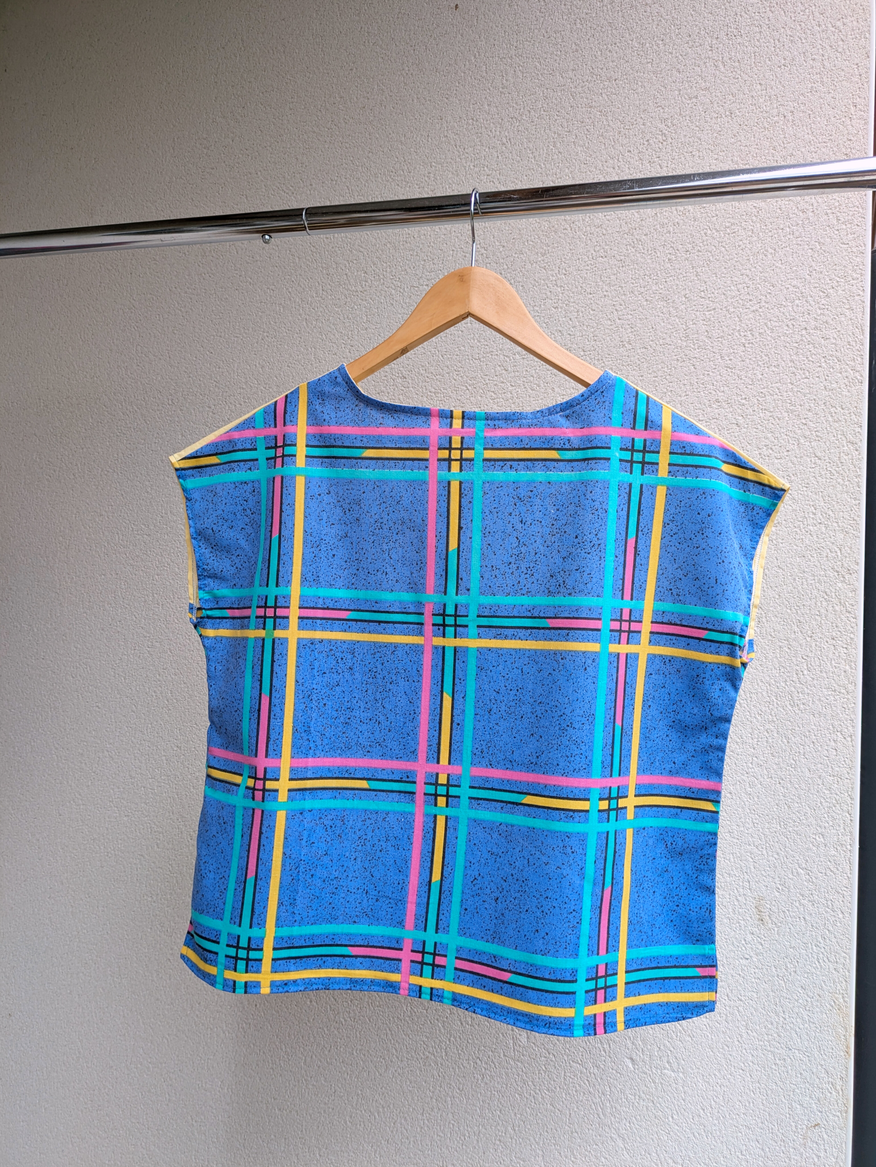 Blouse Poups - Quadrillage 80' et jaune