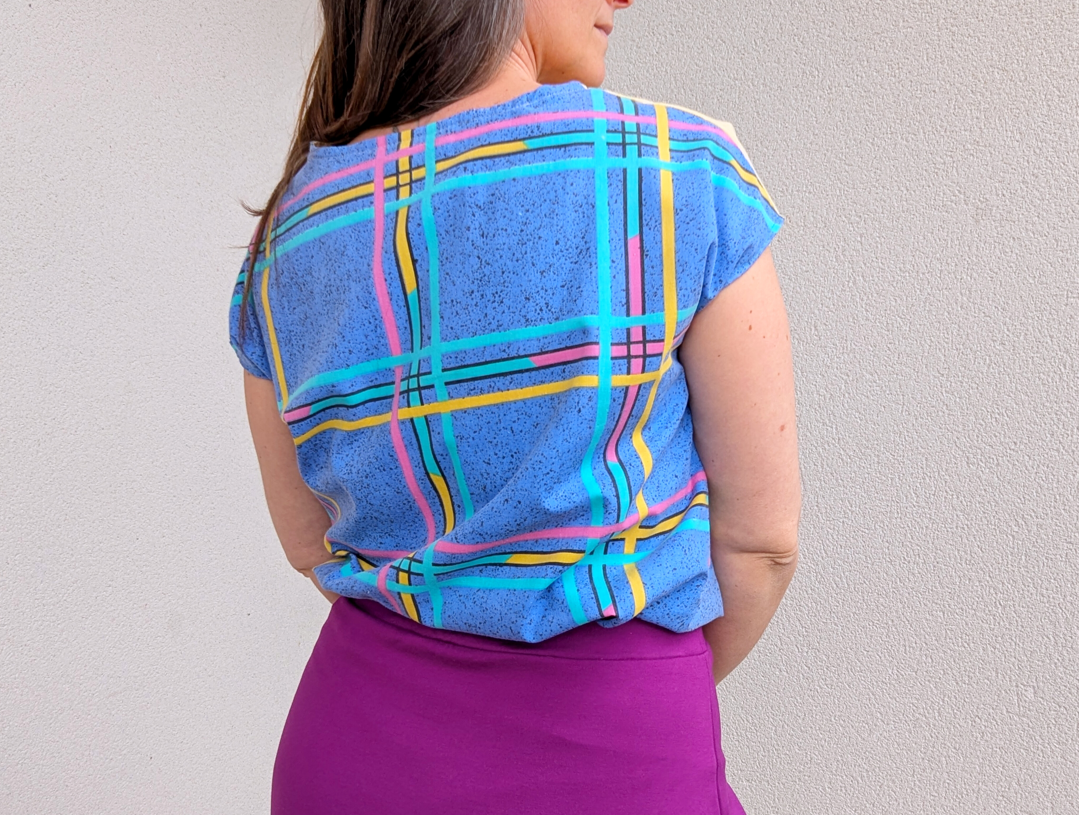 Blouse Poups - Quadrillage 80' et jaune