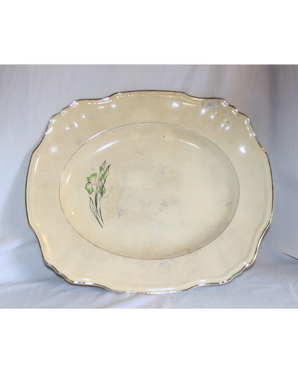 Travessa Inglesa Antiga em Porcelana – Floral Azul Vitoriano