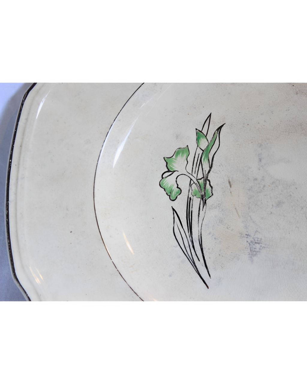 Travessa Inglesa Antiga em Porcelana – Floral Azul Vitoriano