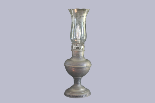 Abajur Vintage Autêntico Miller's Vestal Eletrificado - Metal e Vidro Jateado (49cm)