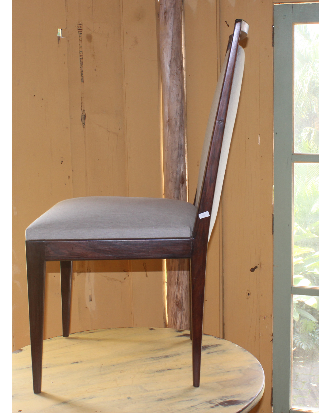 Cadeira Vintage Mid-Century em Madeira Nobre - Carpintaria União (Teresópolis) - Etiqueta Original