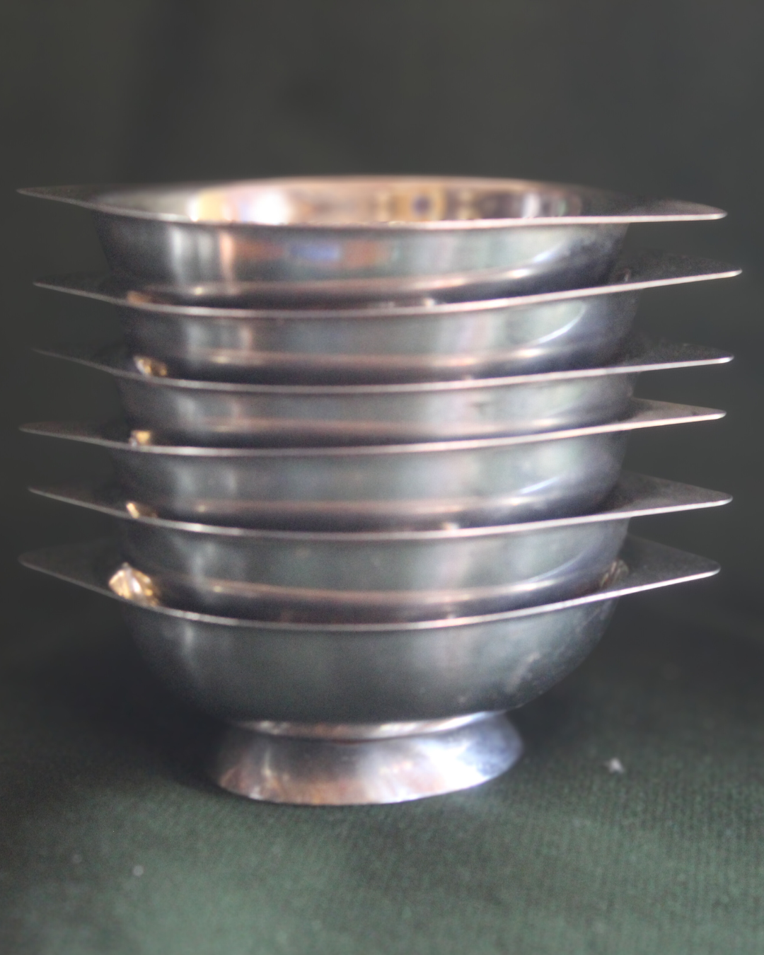 Conjunto de 6 Taças de Sobremesa Vintage em Aço Inox - Gazola