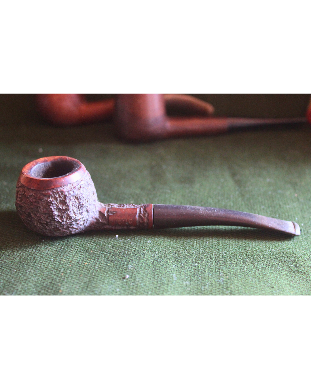 Conjunto Exclusivo de 4 Cachimbo Vintage em Briar e Suporte de Madeira