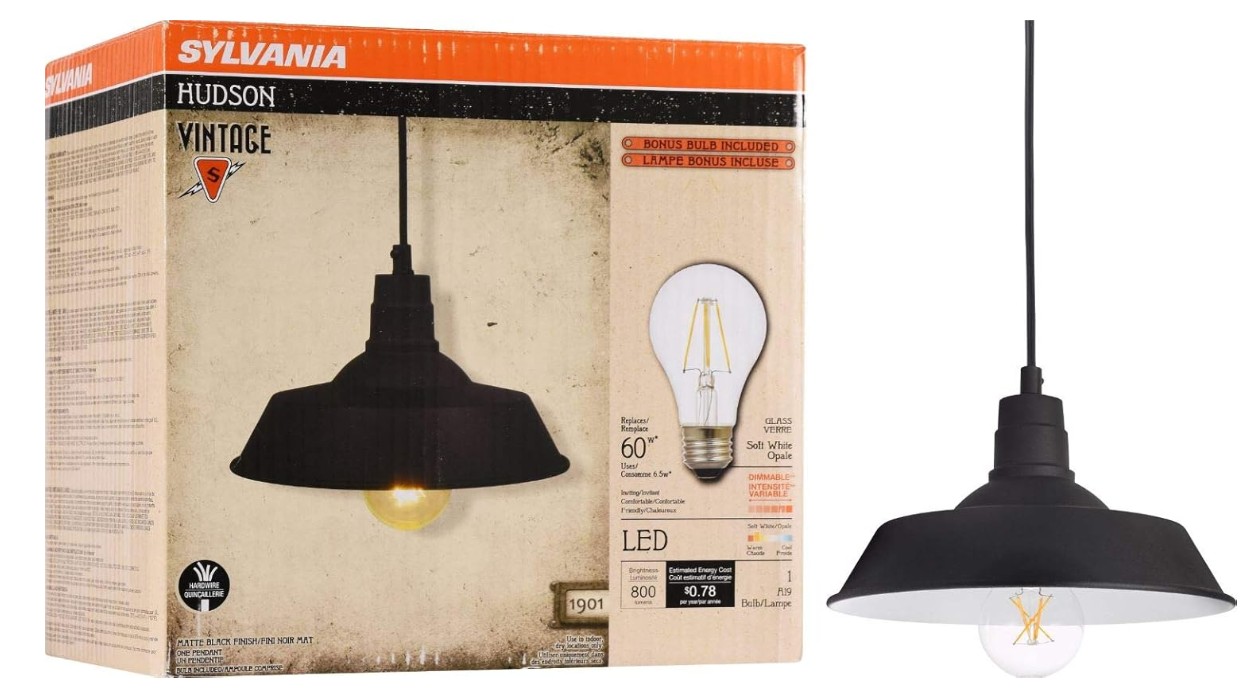 Vintage Hudson Antique Pendant Light Fixture