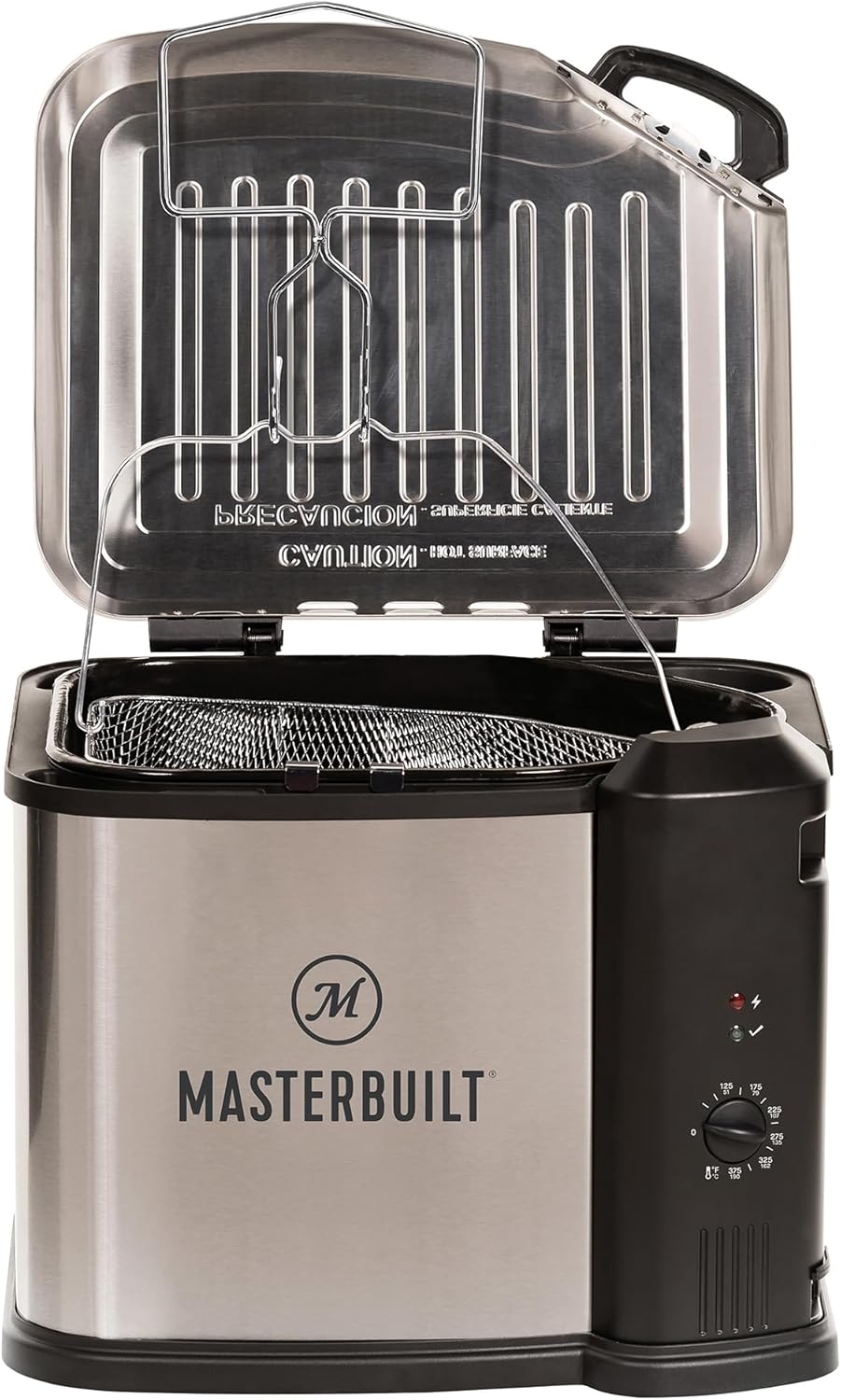 Masterbuilt® 3-in-1 10 Liter XL Electric Fryer, Boiler and Steamer Combination with Drain Basket and Breakaway Safety Cord in Stainless Steel, Model MB20012420
