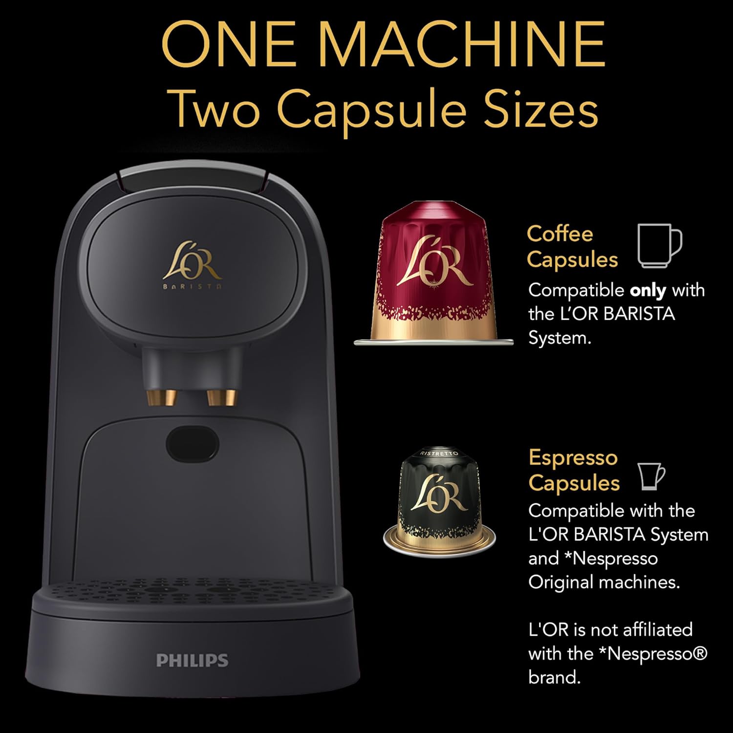L'OR Espresso Machine L'OR Barista System Coffee and Espresso