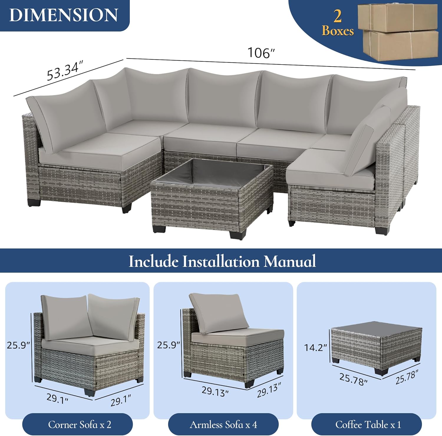 Outdoor Patio Furniture Set