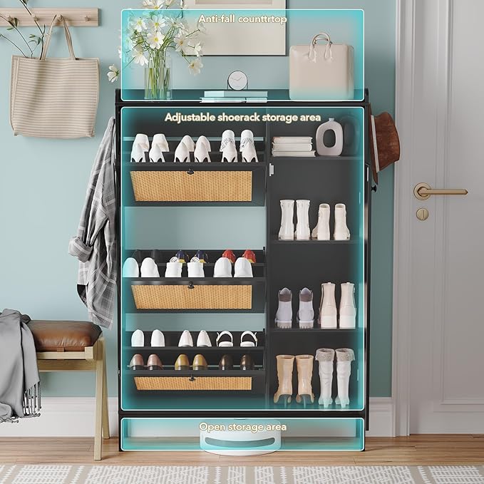 Multi-Tier Shoe Cabinet