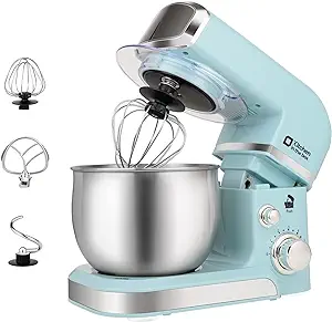Kitchen Stand Mixer Kitchen in the box Stand Mixer,3.2Qt Small Electric Food Mixer,6 Speeds Portable Lightweight Kitchen Mixer for Daily Use with Egg Whisk,Dough Hook,Flat Beater (Blue)