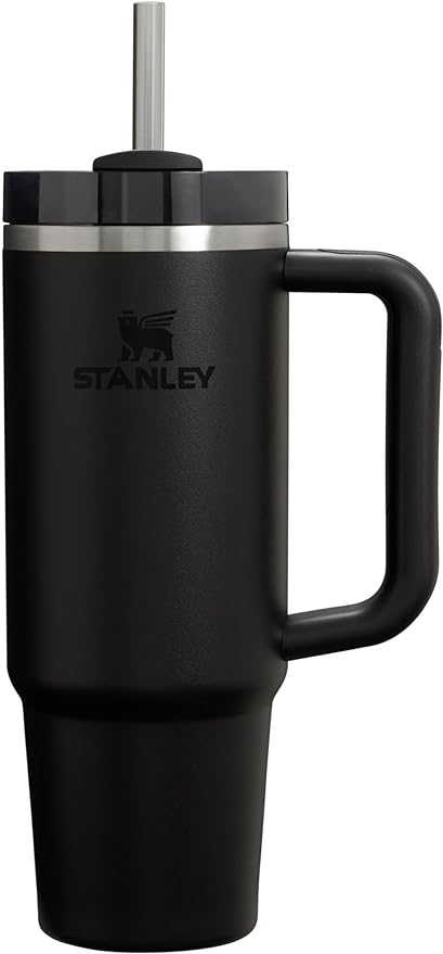 Stanley Travel Mug Stanley Quencher H2.0 Tumbler with Handle and Straw 30 oz | Flowstate 3-Position Lid | Cup Holder Compatible for Travel | Insulated Stainless Steel Cup | BPA-Free | Black 2.0