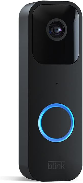 Blink Video Doorbell  Blink Video Doorbell (newest model), Two-way audio, HD video, motion and chime app alerts and Alexa enabled — wired or wire-free (Black)