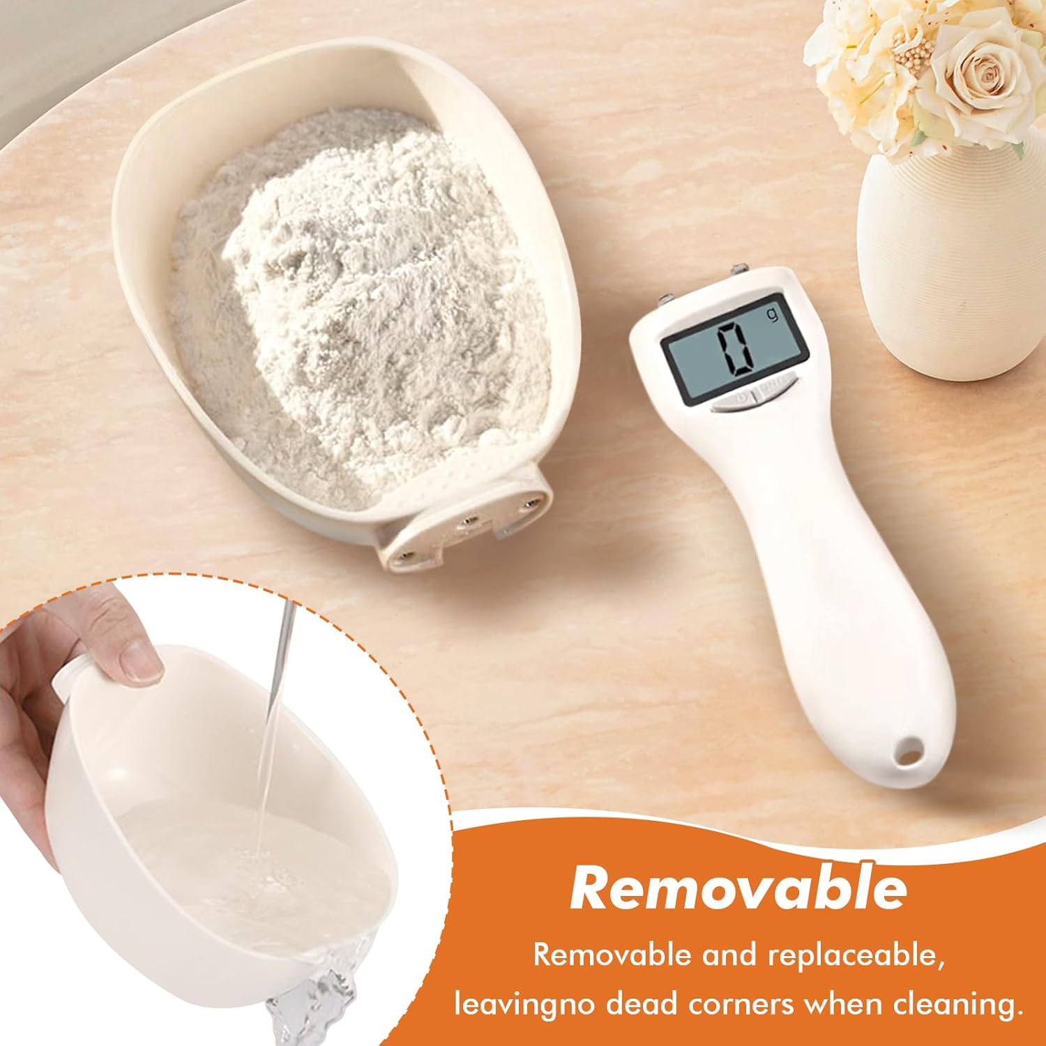 Digital Measuring Scoop 2pcs Digital Measuring Spoon,Digital Spoon Scale with LCD Screen Display, Digital Food Spoon Scale, Electronic Measuring Spoon for Kitchen Gadgets and Daily Meals