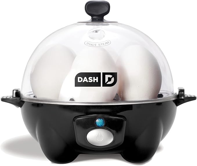 Dash Rapid Egg Cooker DASH Rapid Egg Cooker: 6 Egg Capacity Electric Egg Cooker for Hard Boiled Eggs, Poached Eggs, Scrambled Eggs, or Omelets with Auto Shut Off Feature - Black