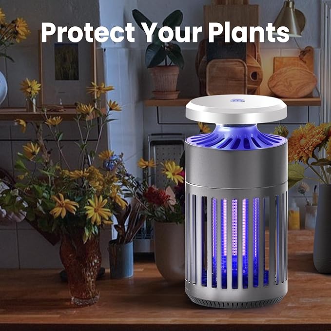 Electric Mosquito Trap Pest Sniper Indoor Insect Trap,Attracts and Zaps Mosquitos, Gnats, Moths, Fruit Flies，2 in 1 Bug Zapper with Suction and Electric Grid