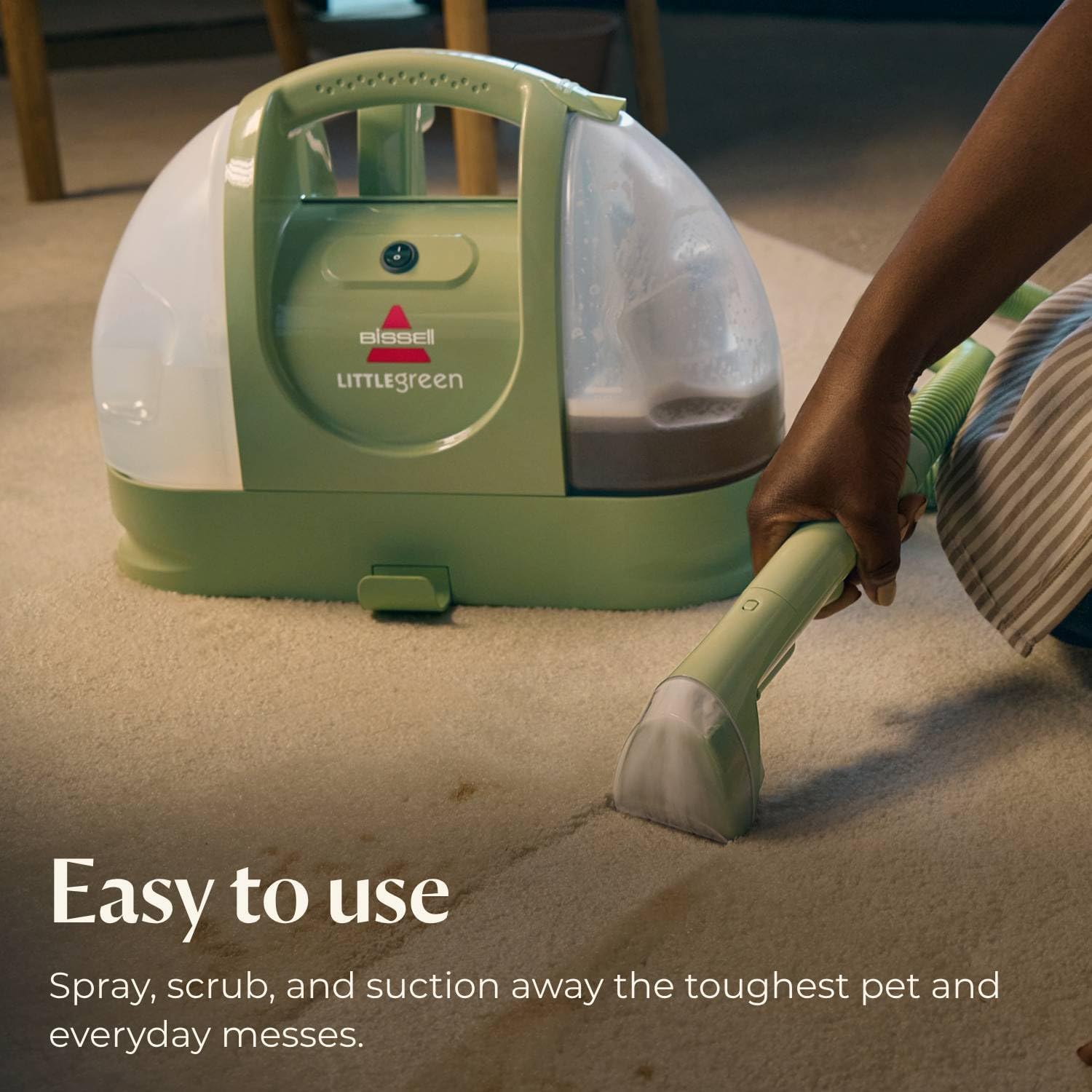 Handheld Upholstery Cleaner BISSELL Little Green Multi-Purpose Portable Carpet and Upholstery Cleaner, Car and Auto Detailer, with Exclusive Specialty Tools, Green, 1400B 