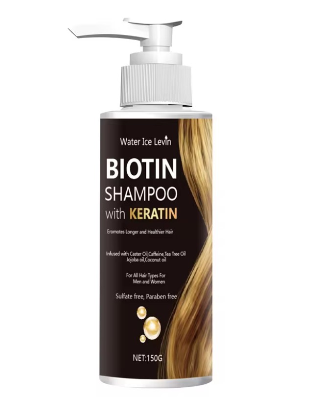 Premium Keratin & Biotin Complex Shampoo: Caffeine & Castor Oil Formula for Hair Growth & Strength
