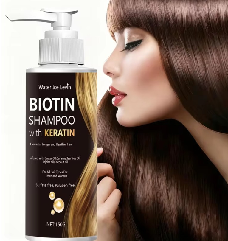 Premium Keratin & Biotin Complex Shampoo: Caffeine & Castor Oil Formula for Hair Growth & Strength