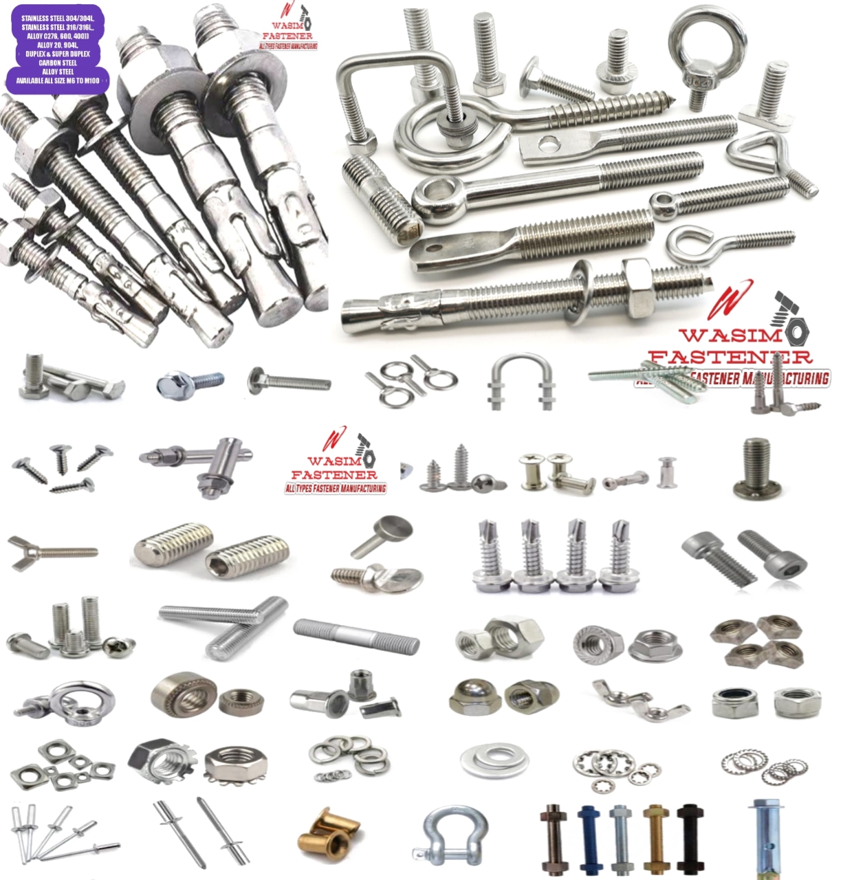 Stainless Steel Fastener SS Fastener Supplier In India Stainless Steel Bolt SS Bolt Bolt Supplier