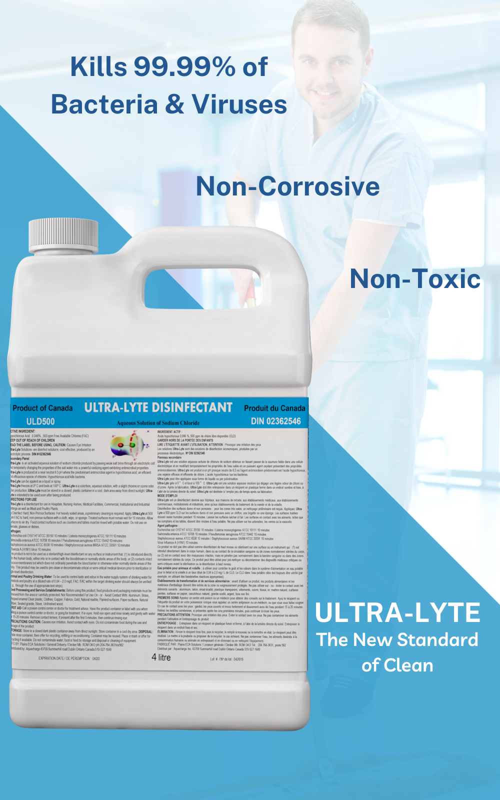 Ultra-lyte HOCL Disinfectant 4- 4L Case