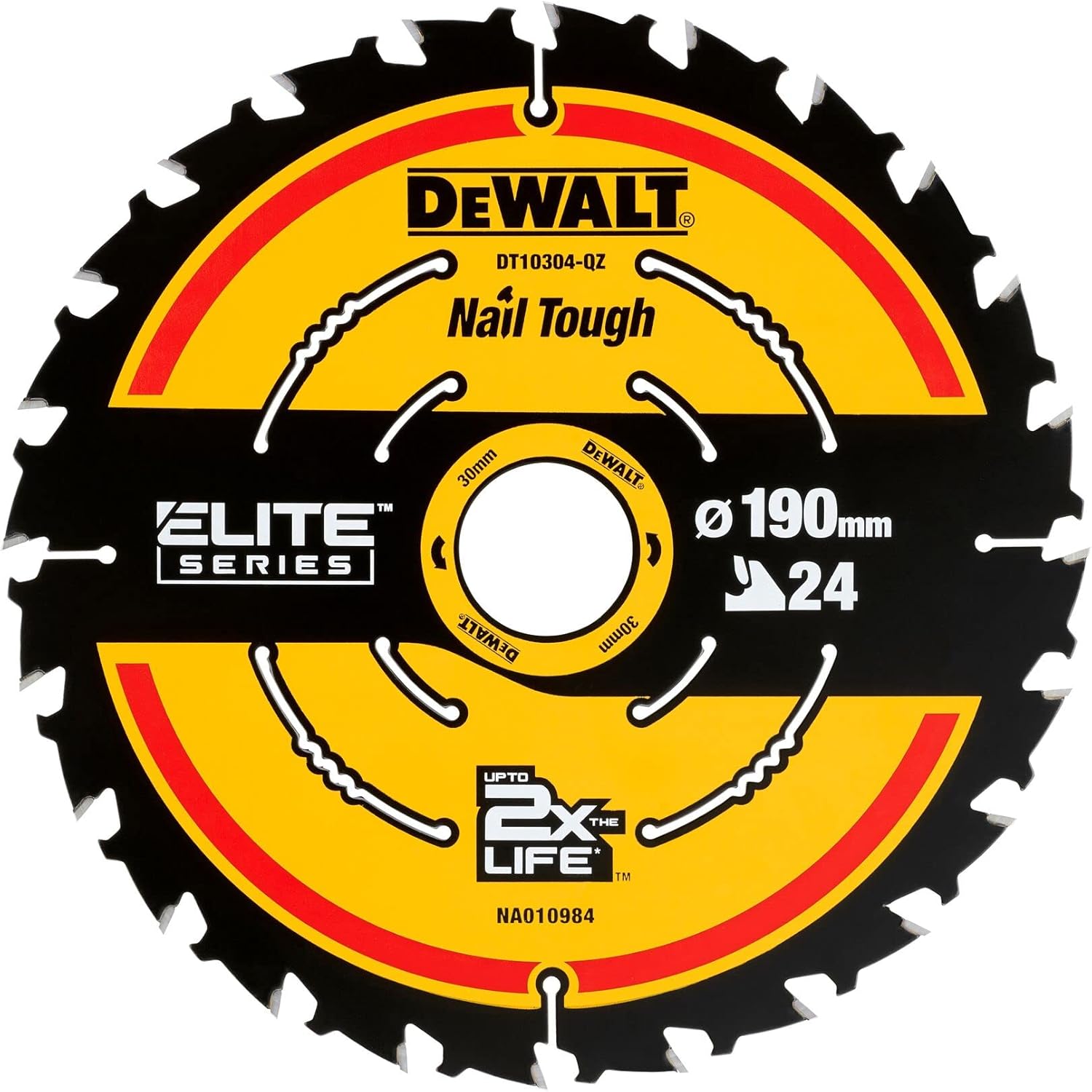 DeWalt DT10304-QZ 190 x 30mm 24-Tooth Corded Extreme Framing Circular Saw Blade