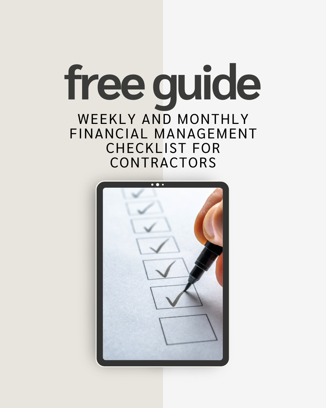 Weekly and Monthly Financial Management Checklist for Contractors