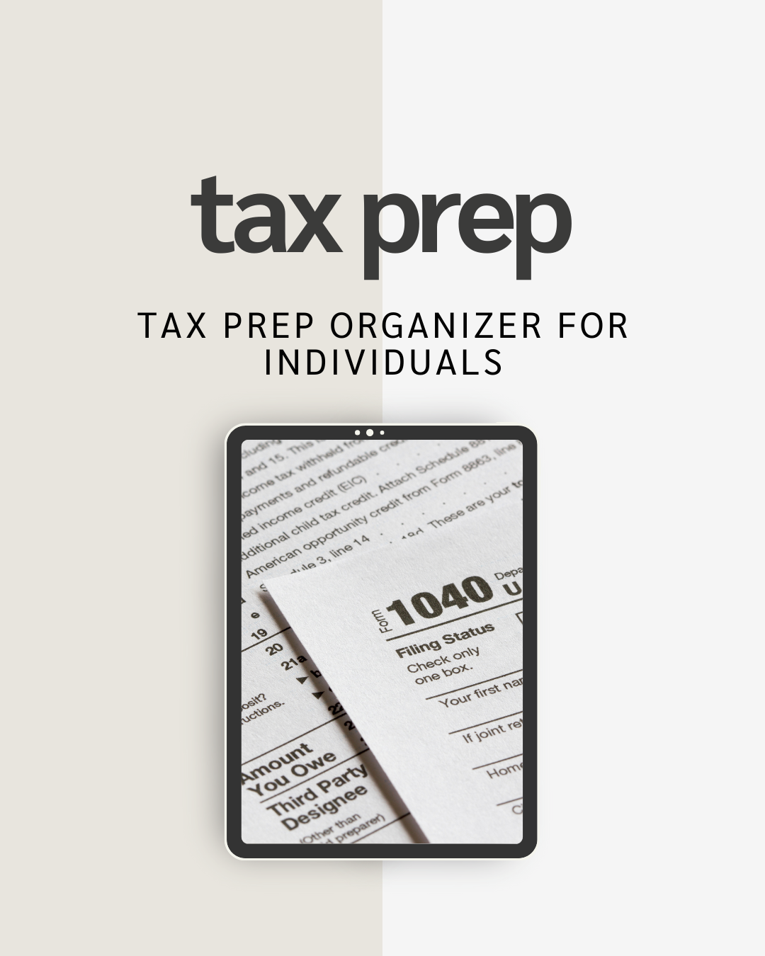 Tax Prep Organizer for Individuals