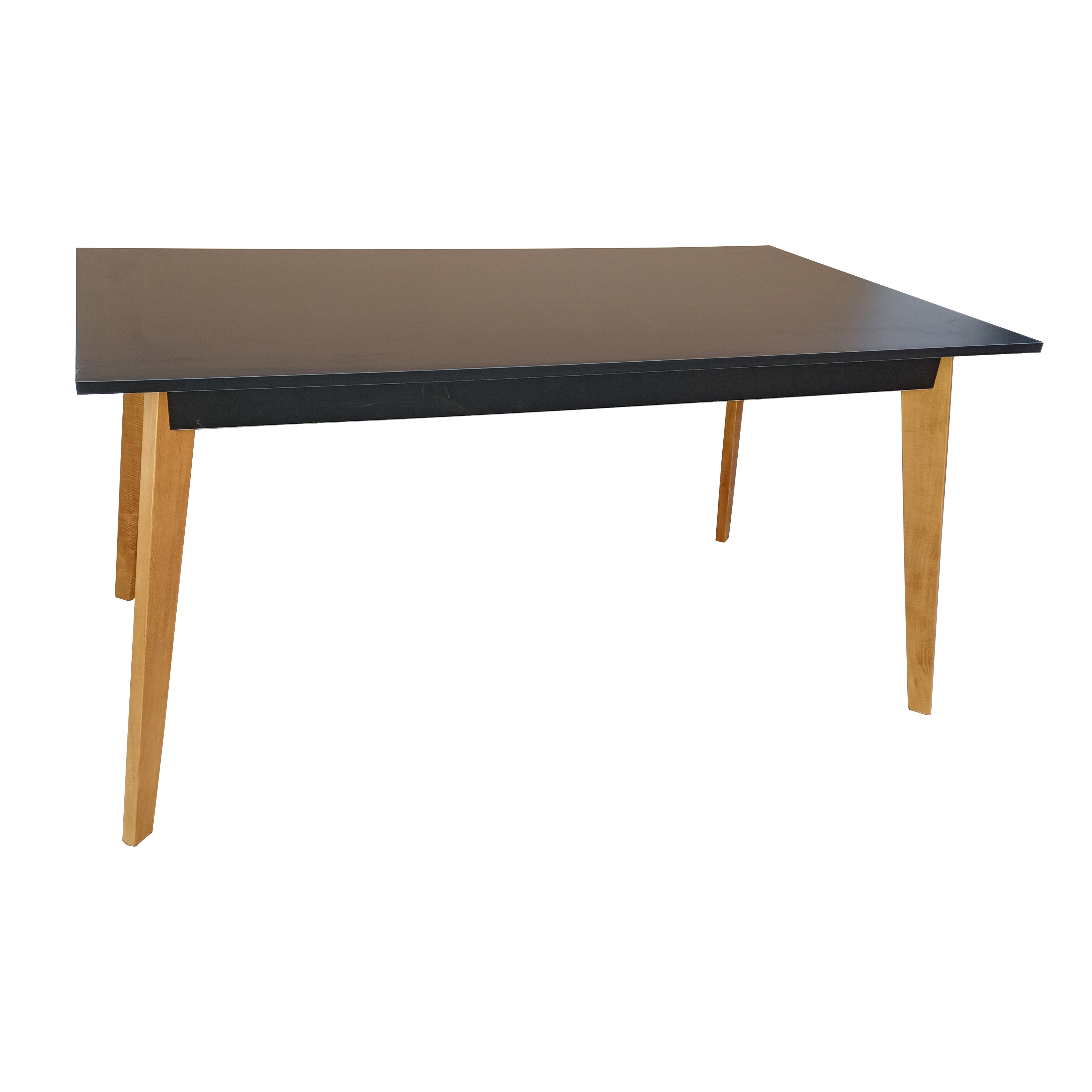 Mesa BIANCA tapa Melamina Negra 4 patas cruzadas