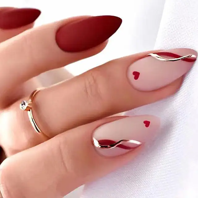 Nail love on valentine's Day