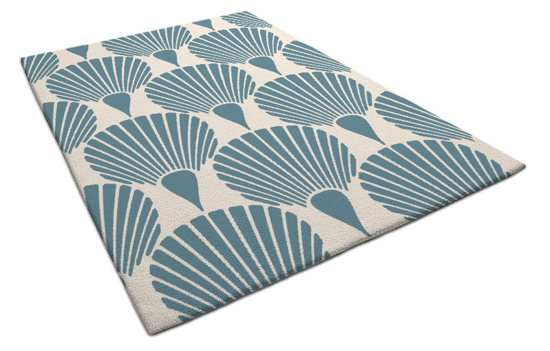 Blue Scallop Pattern 