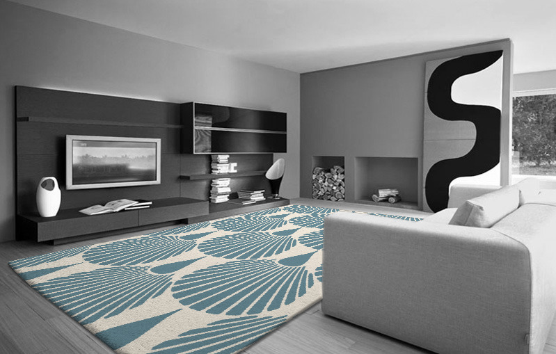 Blue Scallop Pattern 