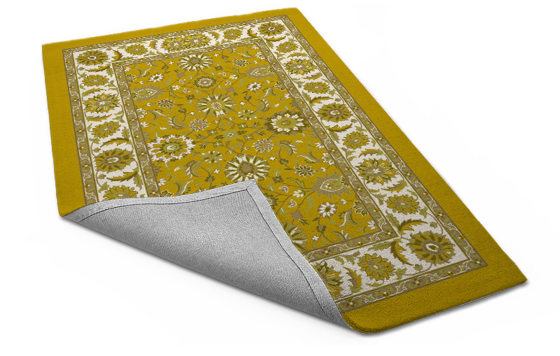 Floral Yellow Area Rug
