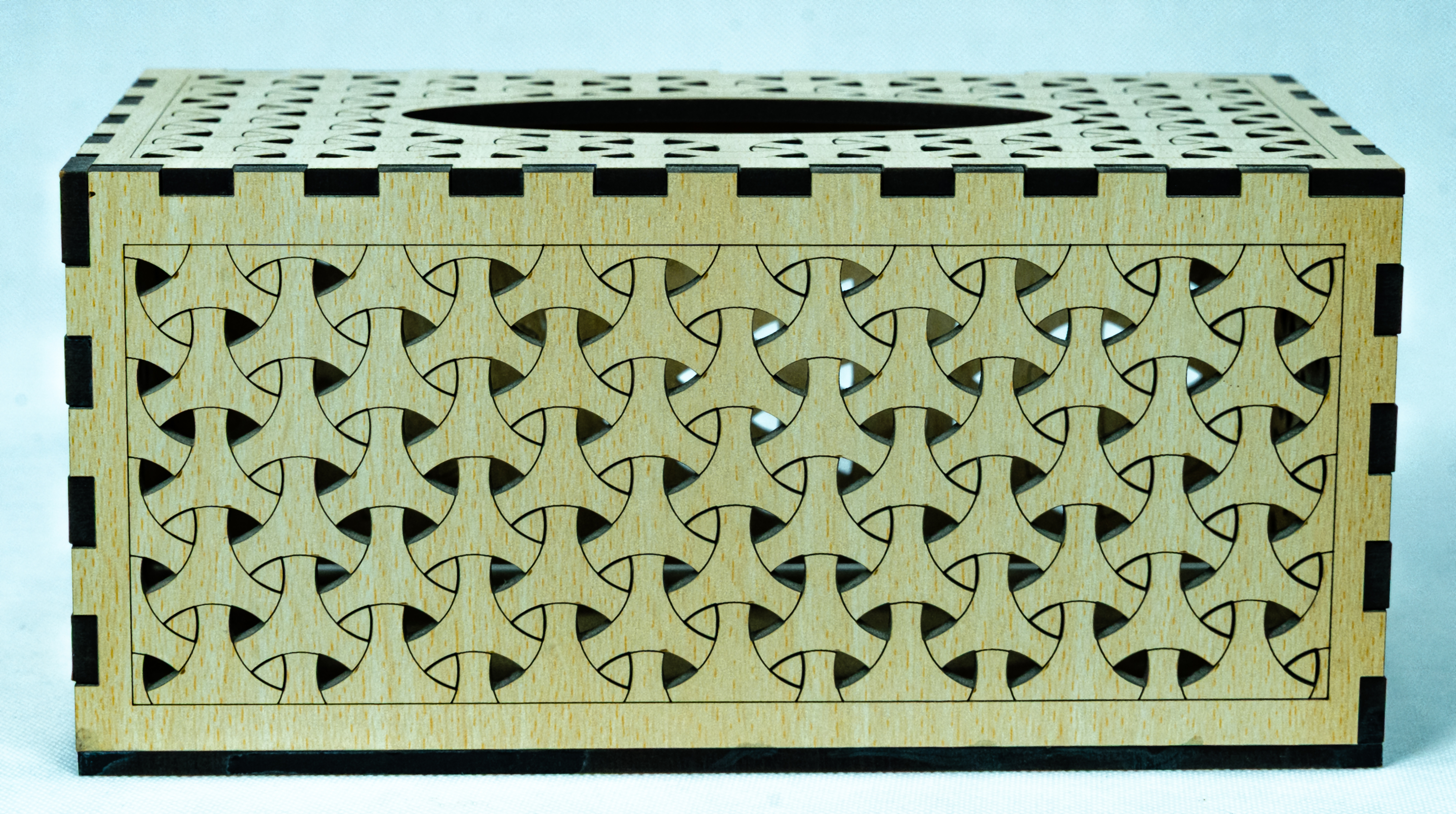 Laser Cut Wooden Tissue Box