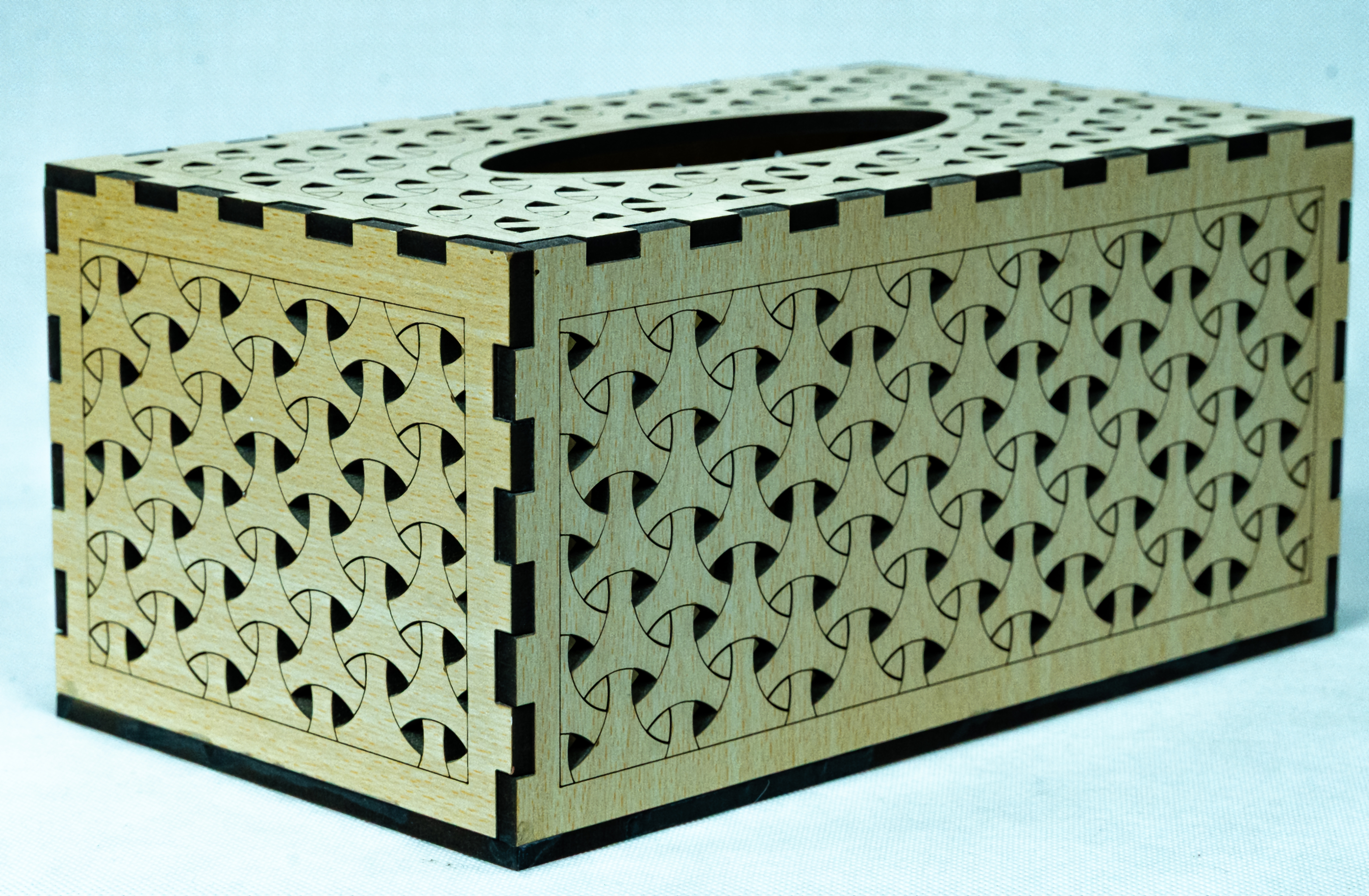 Laser Cut Wooden Tissue Box