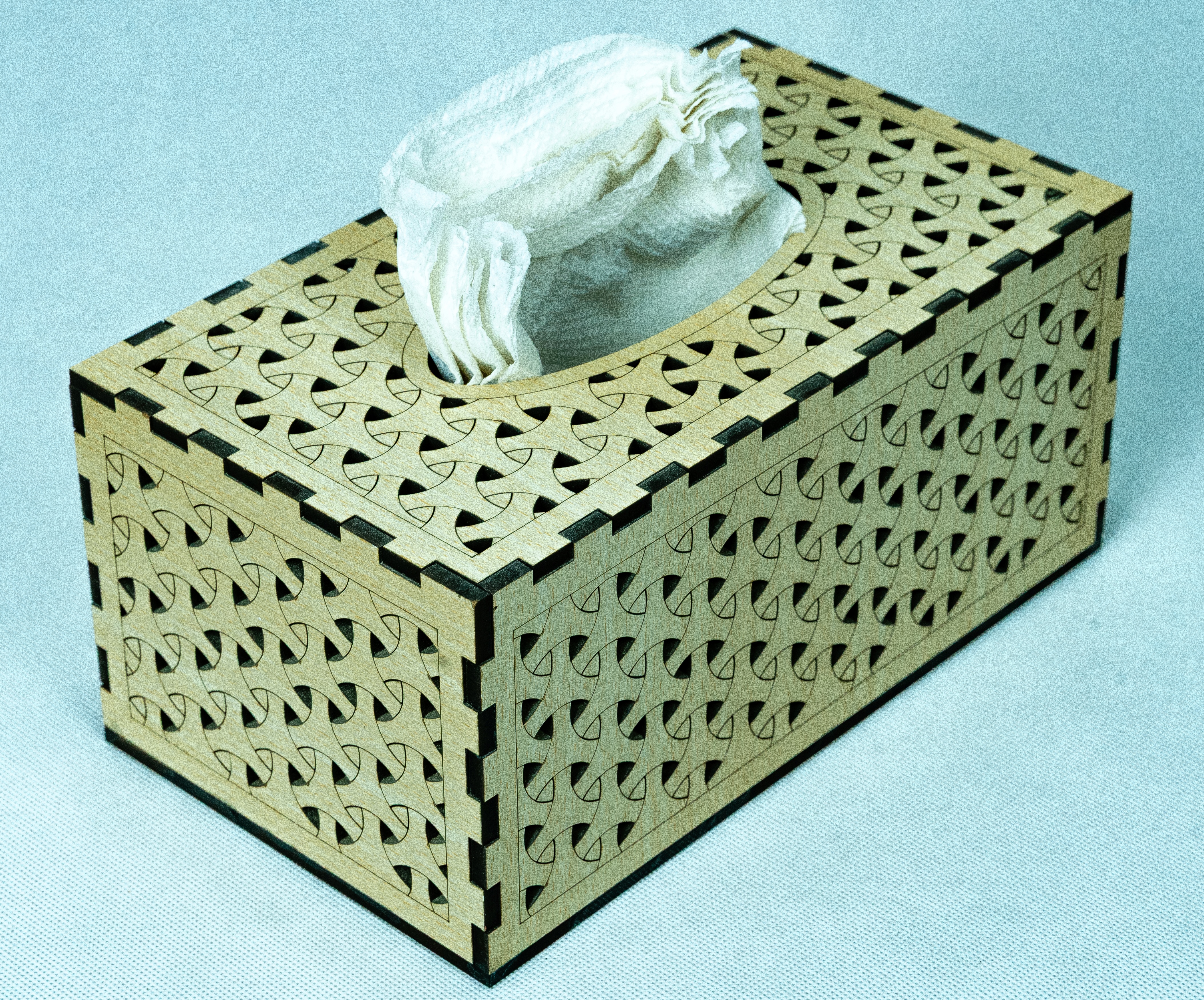 Laser Cut Wooden Tissue Box