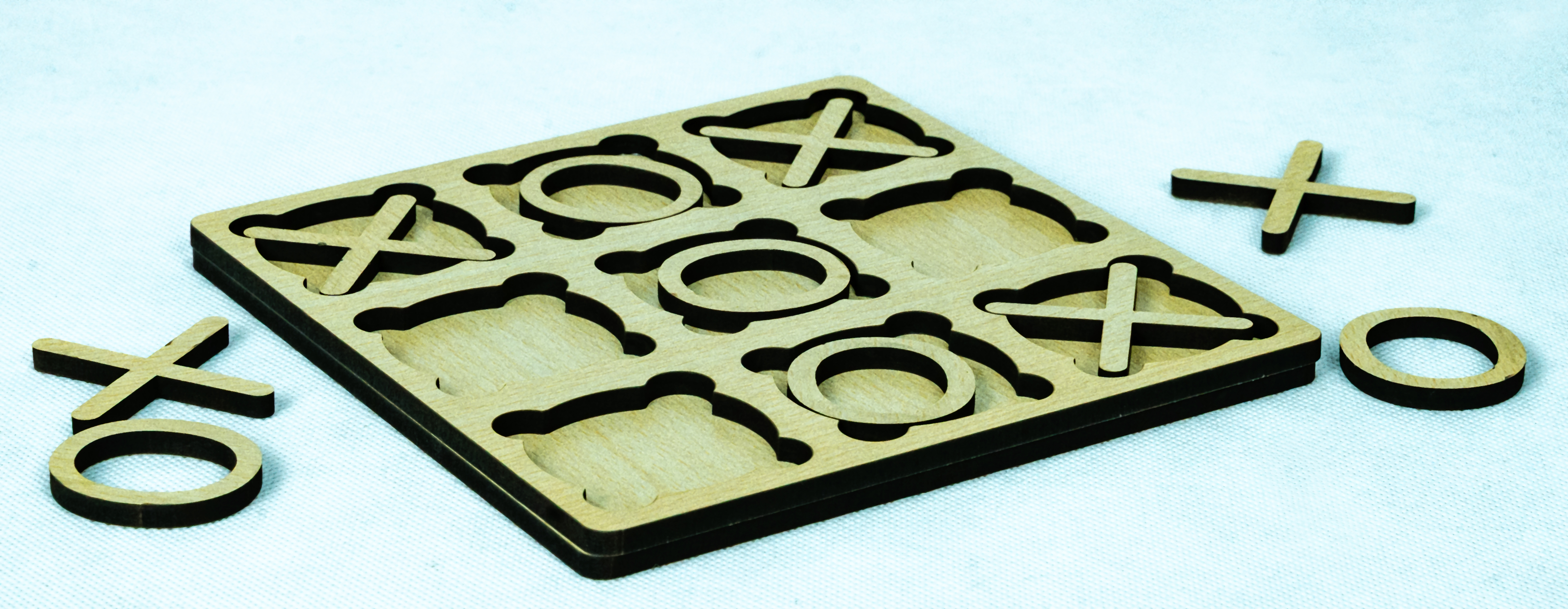 Wooden Tic-Tac-Toe Board game