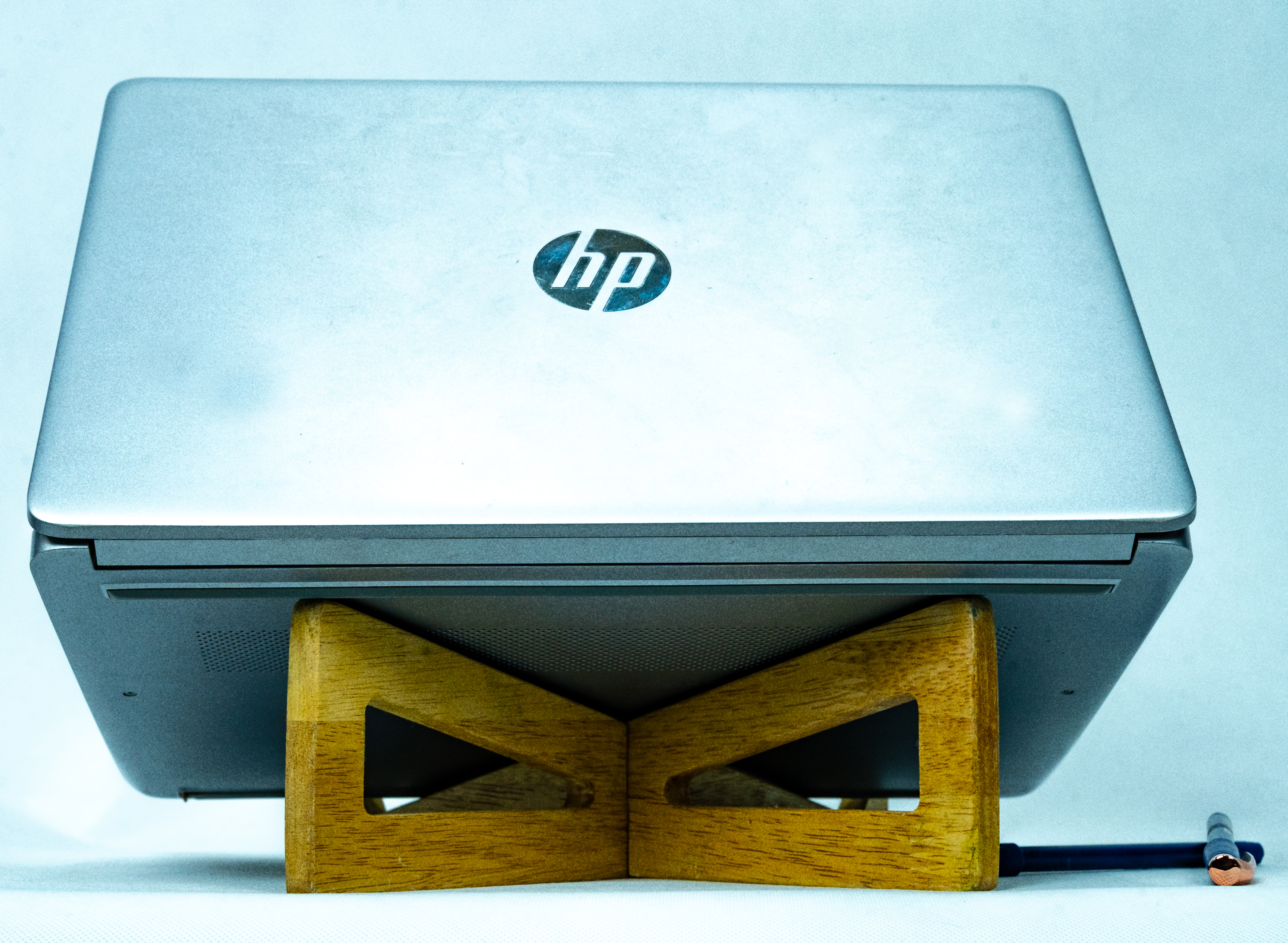 Wooden laptop stand
