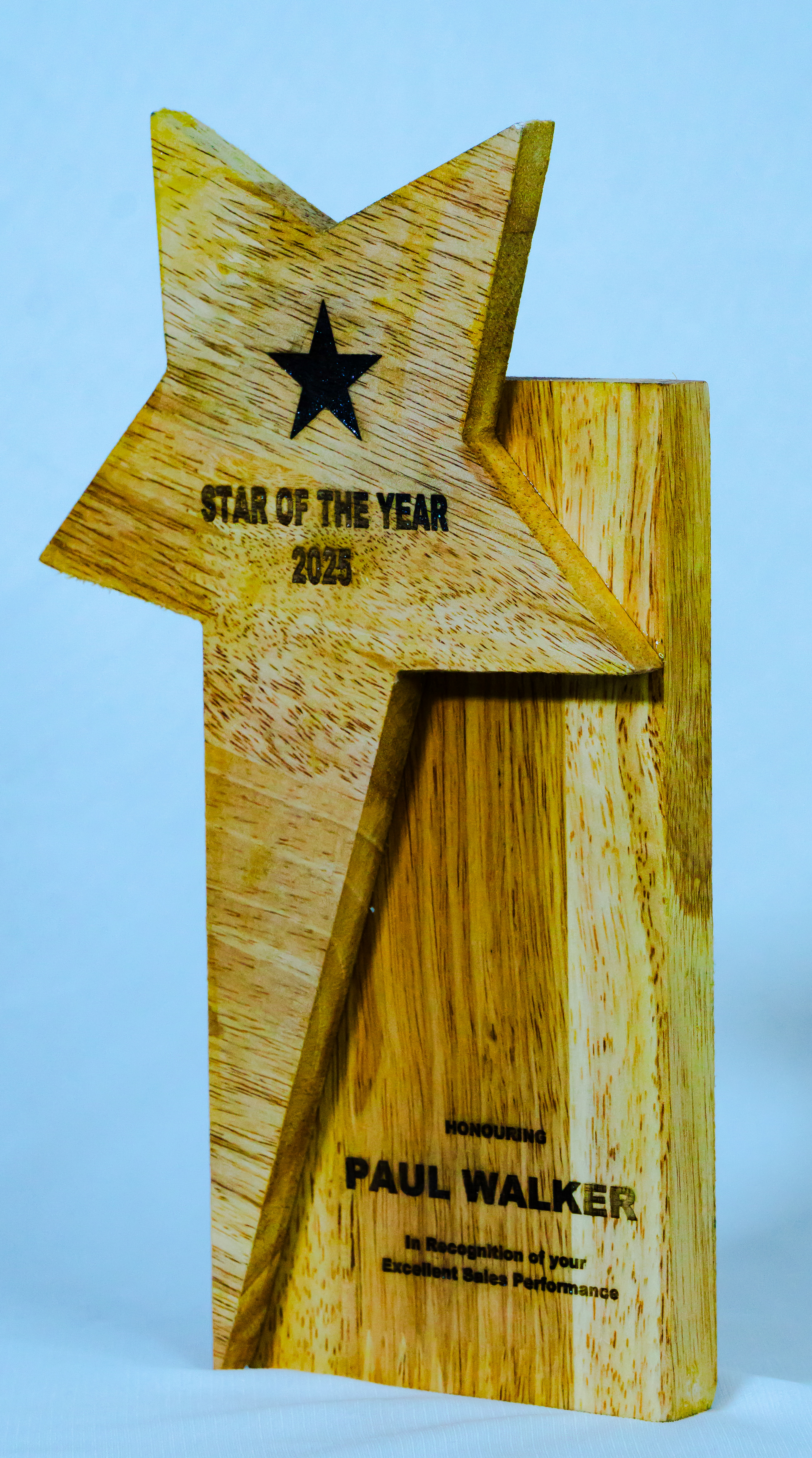 Star of the Year Wooden Trophy