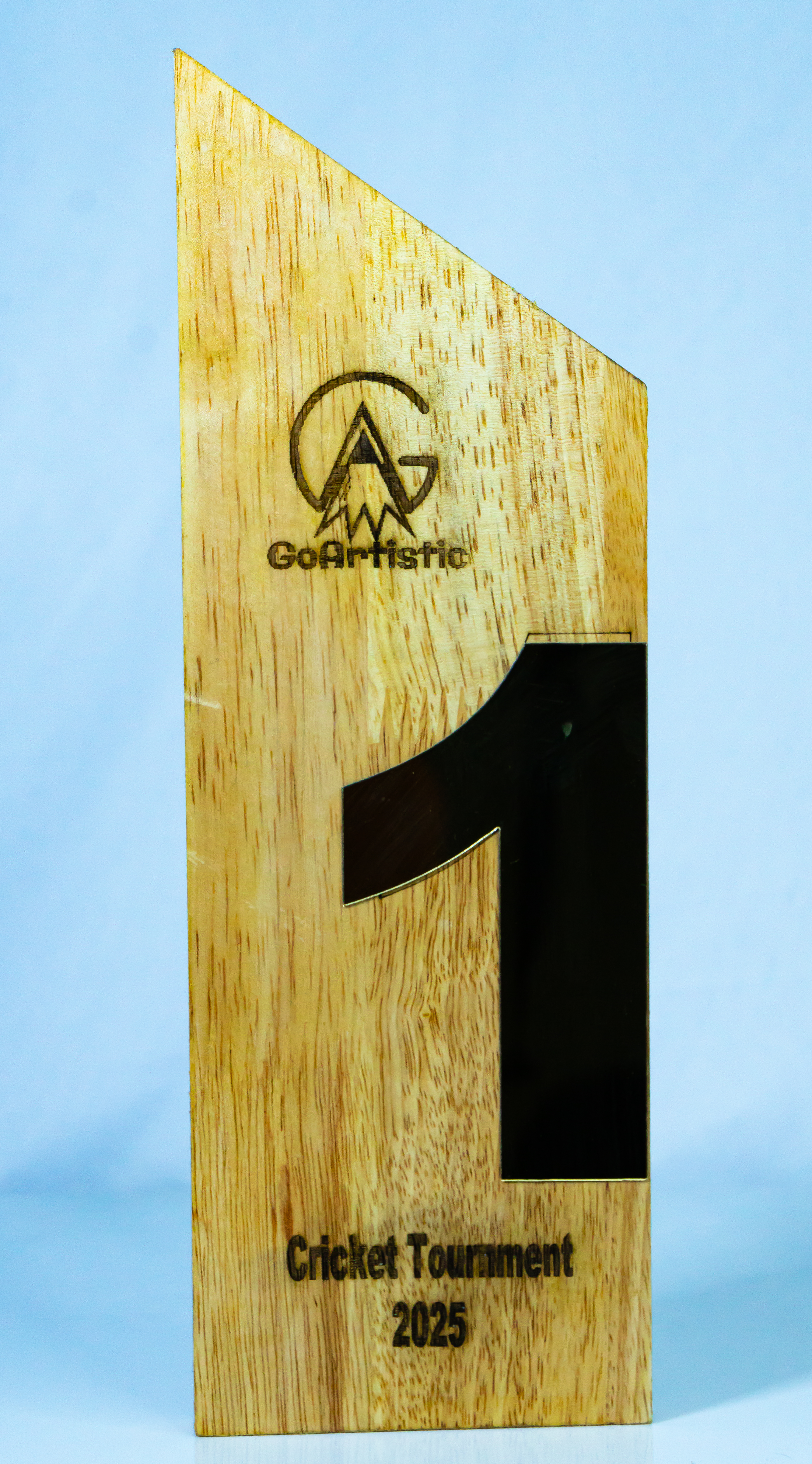 Wooden Cricket Tournament Trophy